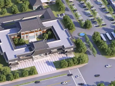 Contemporary  Resort Complex 3D model