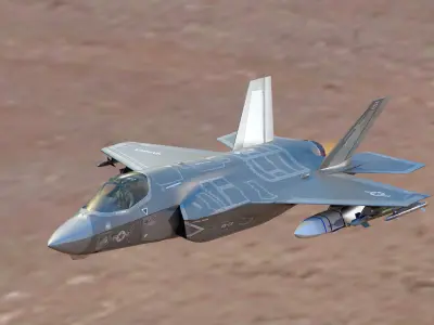 F35B Lightning II - Rigged - with high resolution Textures Low-poly 3D model