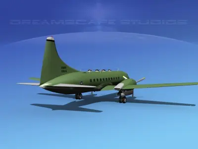 Convair T-29 USAF V06 3D model