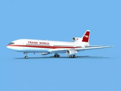 Lockheed L1011 Trans World 2 3D model
