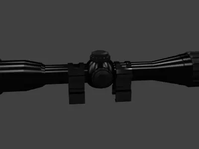 Rifle Scope Gun Attachment Free 3D model
