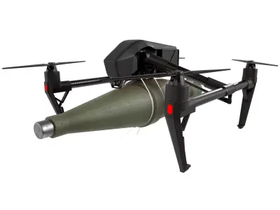 Kamikaze Bombing Drone Low-poly 3D model