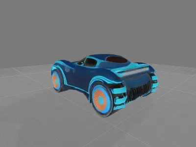 Stylized Cartoon Car 3D Model Free 3D print model