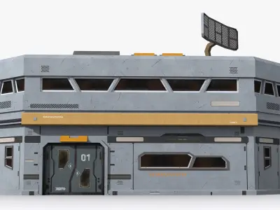 Sci-Fi Industrial x24 Low-poly 3D model