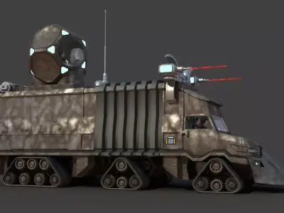 Futuristic Science Truck 3D model