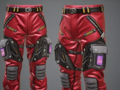 Sci-Fi Pants P02 Low-poly 3D model