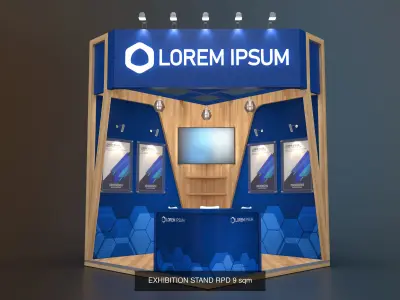 EXHIBITION STAND PACKAGE 04 3D Model Collection