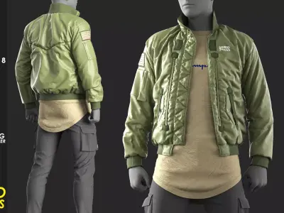 Mens Outfit 8 - Marvelous Designer with Video Process 3D model