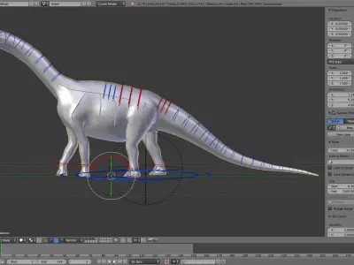 Camarasaurus dinosaur Low-poly 3D model