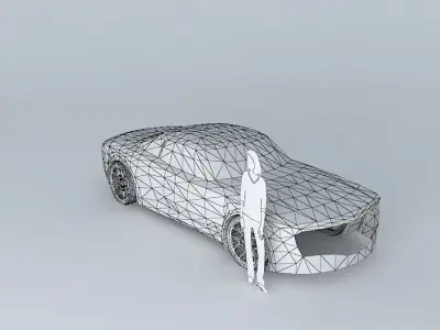 Muscle car template Free 3D model