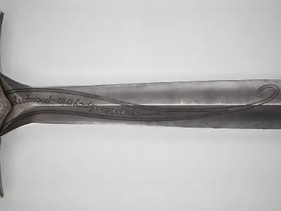 Sting Sword from The Hobbit - Lord Of The Rings Dagger   Low-poly 3D model