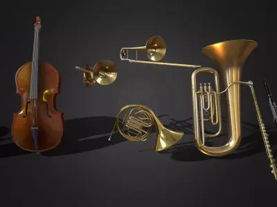 Orchestra Instrument Pack 3D model