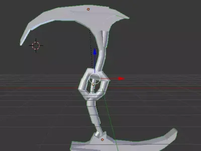 Double bladed Scythe 3D model 3D model