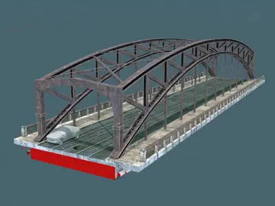 Bridge Muxranski Low-poly 3D model