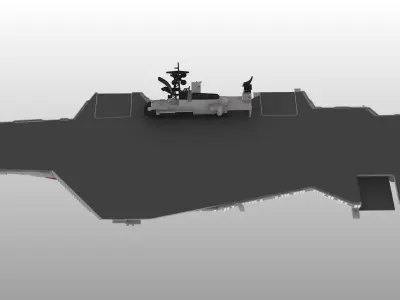 USS MIDWAY CV41 Aircraft carrier print ready model 3D print model