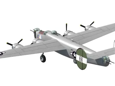 B-24J Liberator 3D model