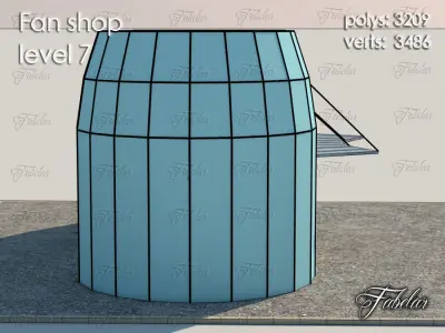 Fan Shop Low-poly 3D model