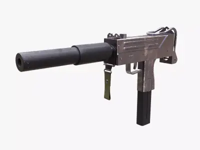 MAC 10 Submachine gun Free 3D model