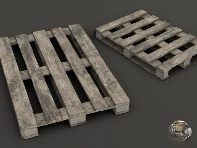 Euro Pallets Assets 03 Low-poly 3D model