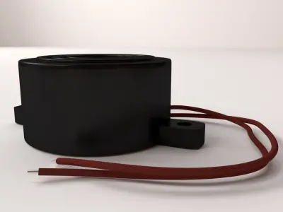 Buzzer speaker with wires 3D model