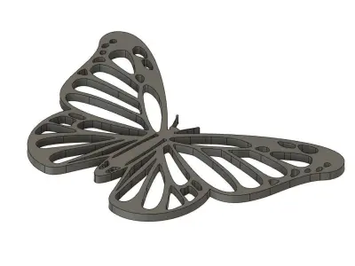 Butterfly 2D Decor 3D print model