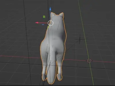 Grey Wolf Low-poly 3D model