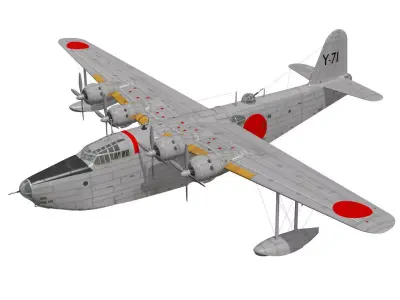 Kawanishi H8K Emily Type11 3D model