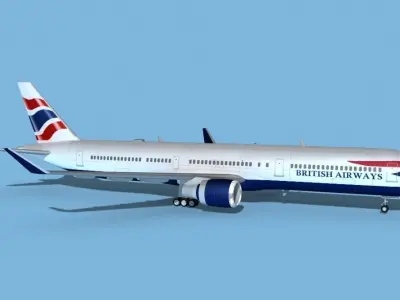 Boeing 767-400 British Airways 3D model