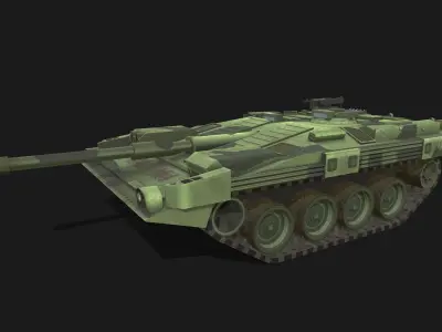 Tank Strf 90 Low-poly 3D model