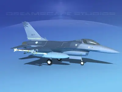 Gen Dyn F-16A Falcon V26 China 3D model