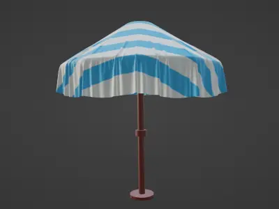 sunshade - umbrella - Patio Parasol Low-poly 3D model