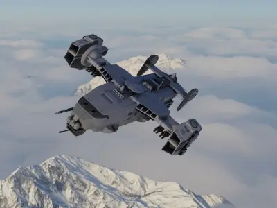 SF Sci-fi futuristic Dropship 3D model