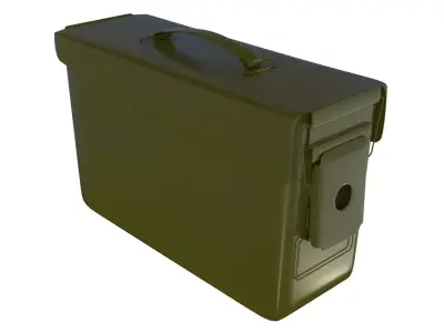 Ammo Metal Box with bullets 3D model