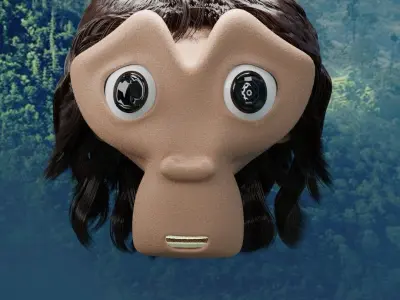 ROCK MONKEY Low-poly 3D model