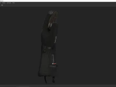 winter Gloves Low-poly 3D model Low-poly 3D model