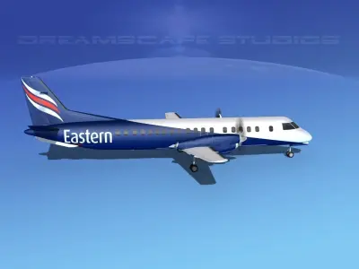 SAAB 2000 Eastern Airways 3D model