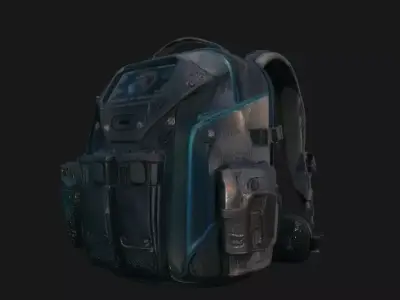 Tactical Backpack - Military Camping Bag PBR Ready Low-poly 3D model