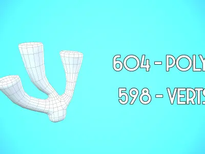 CORAL 01 CARTOON STYLIZED Low-poly 3D model