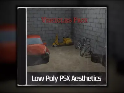 PSX Low-Poly Vehicles Pack Low-poly 3D model