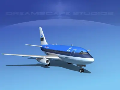 Boeing 737-100 KLM Royal Dutch Airlines 3D model