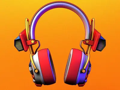 3D Headphone gundam  style 3D model