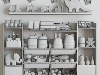 Decor set for kids 05 3D model