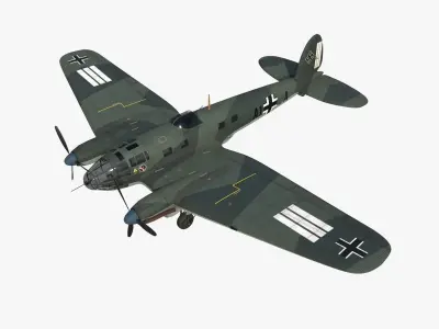 Heinkel He 111 A1-DA Low-poly 3D model