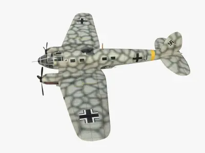 Heinkel He 111 J Low-poly 3D model