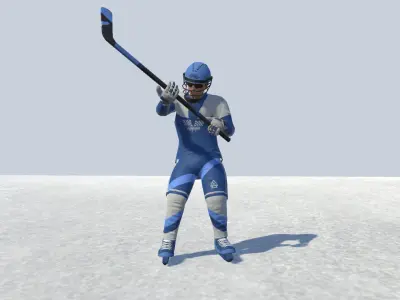 Ice Hockey Actions 3D model