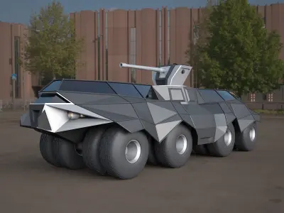 Batmobile tank concept 3ds model 3D model