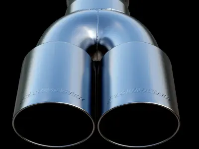Flowmaster Exhaust Tip 3 In Dual Out Angle Cut 3D model