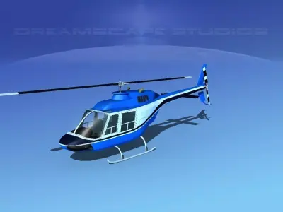 Bell 206 JetRanger V05 3D model