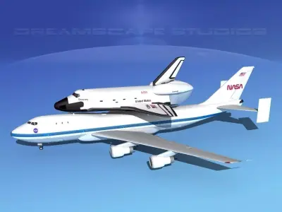 STS Shuttle Discovery Transport LP 1-2 747 3D model