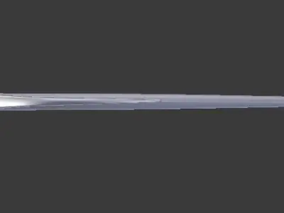 White Gold Sword Low-poly 3D model